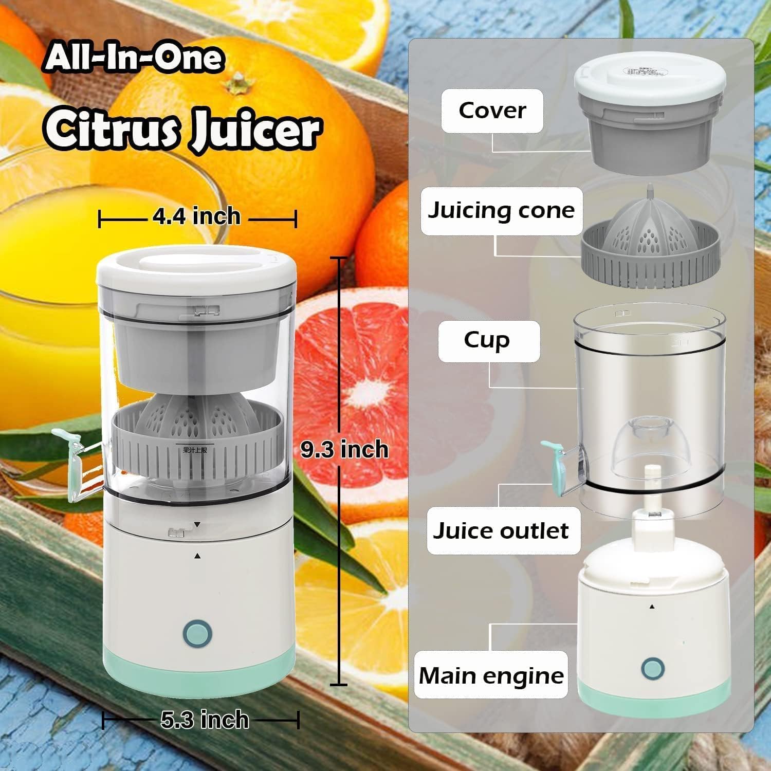 Smart USB Rechargeable Citrus Juicer