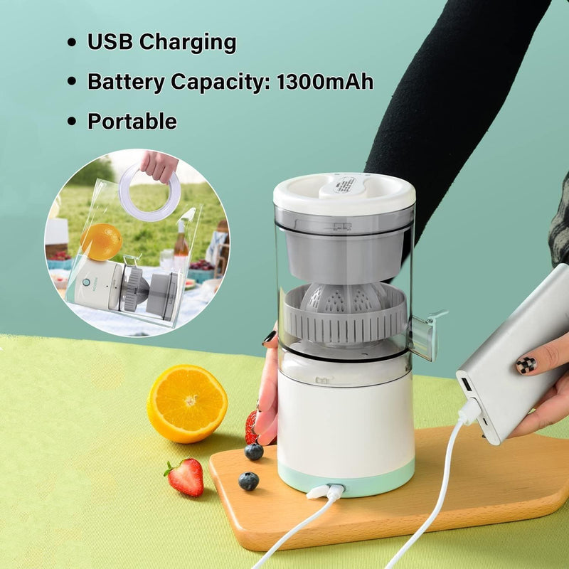 عصارة الحمضيات الذكية القابلة لإعادة الشحن عبر USB - استخلاص 360 درجة - عصارة محمولة بقوة 45 وات