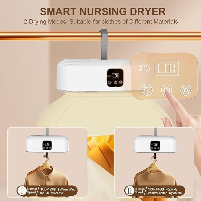 Portable Clothes Dryer, Small Dryer Machine with Remote Dryer & Bag